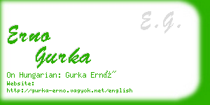 erno gurka business card